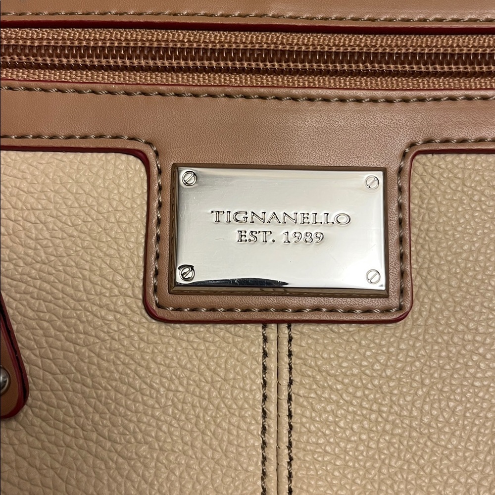 TIGANELLO PEBBLED STONE LEATHER MESSENGER CROSSBODY HANDBAG - Picture 2 of 14